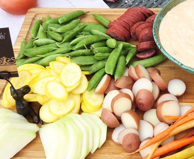 Crudite with Peach and the Willow Dip