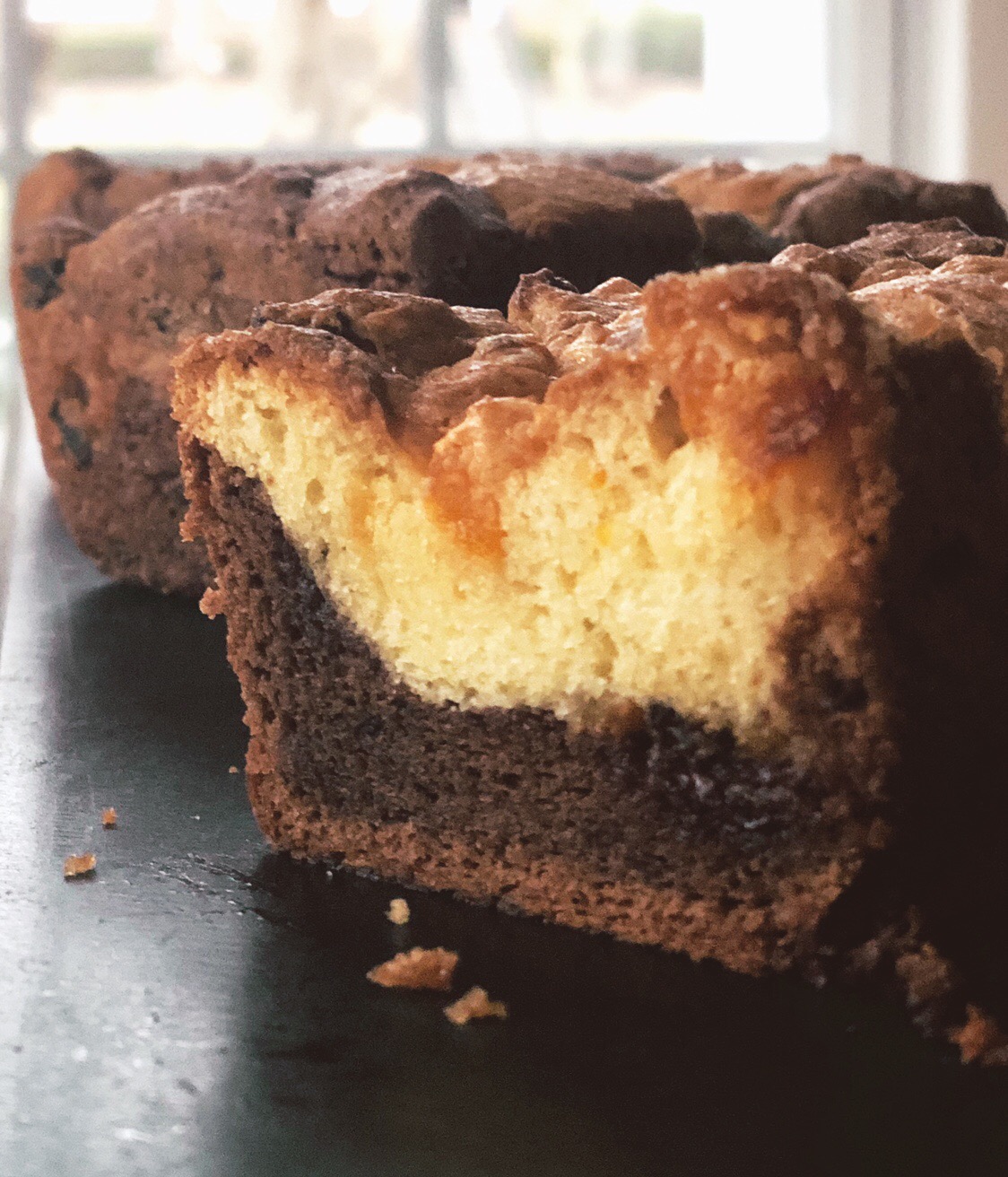 apricot and chocolate marble cake