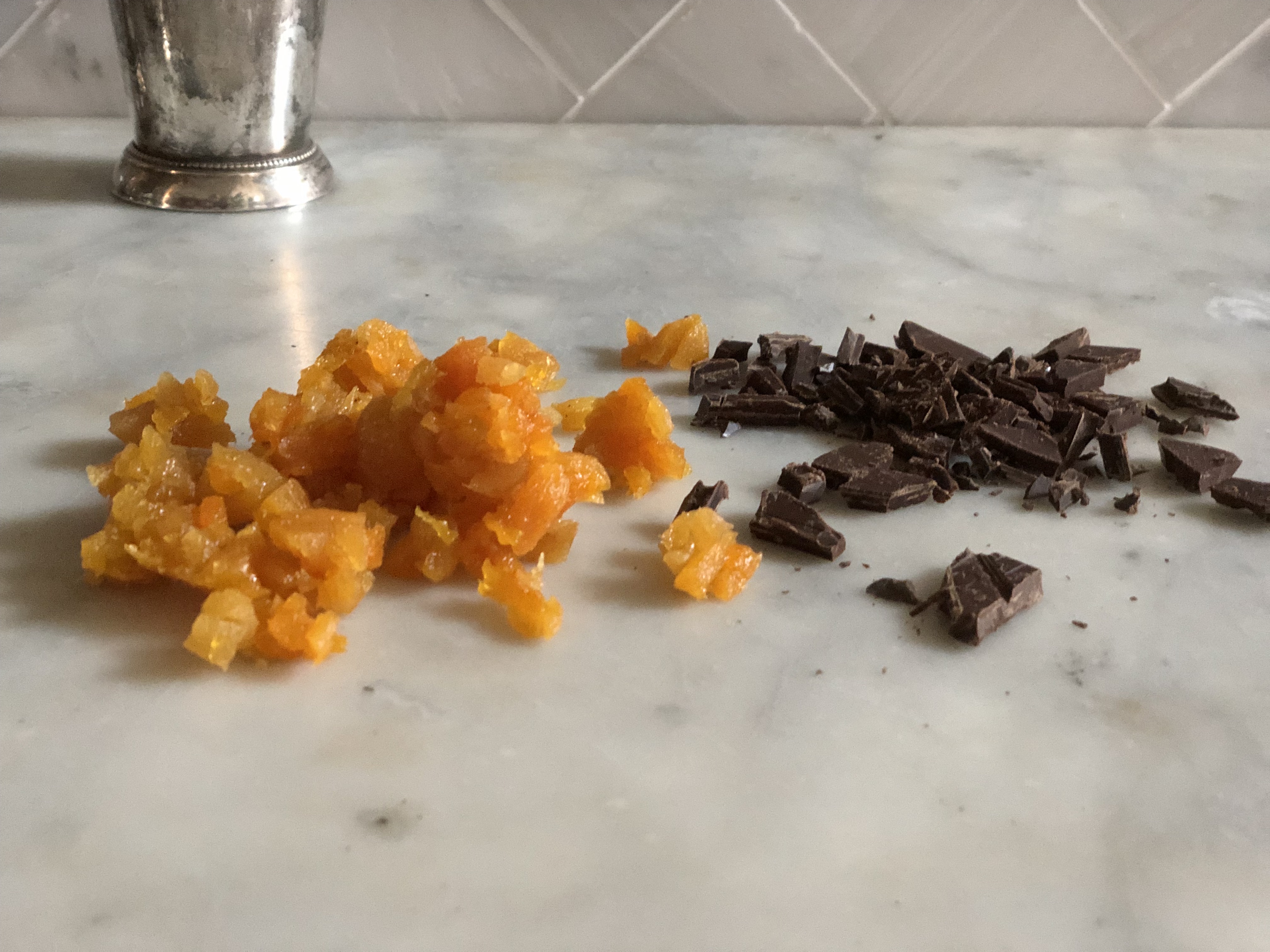 dried apricots and dark chocolate